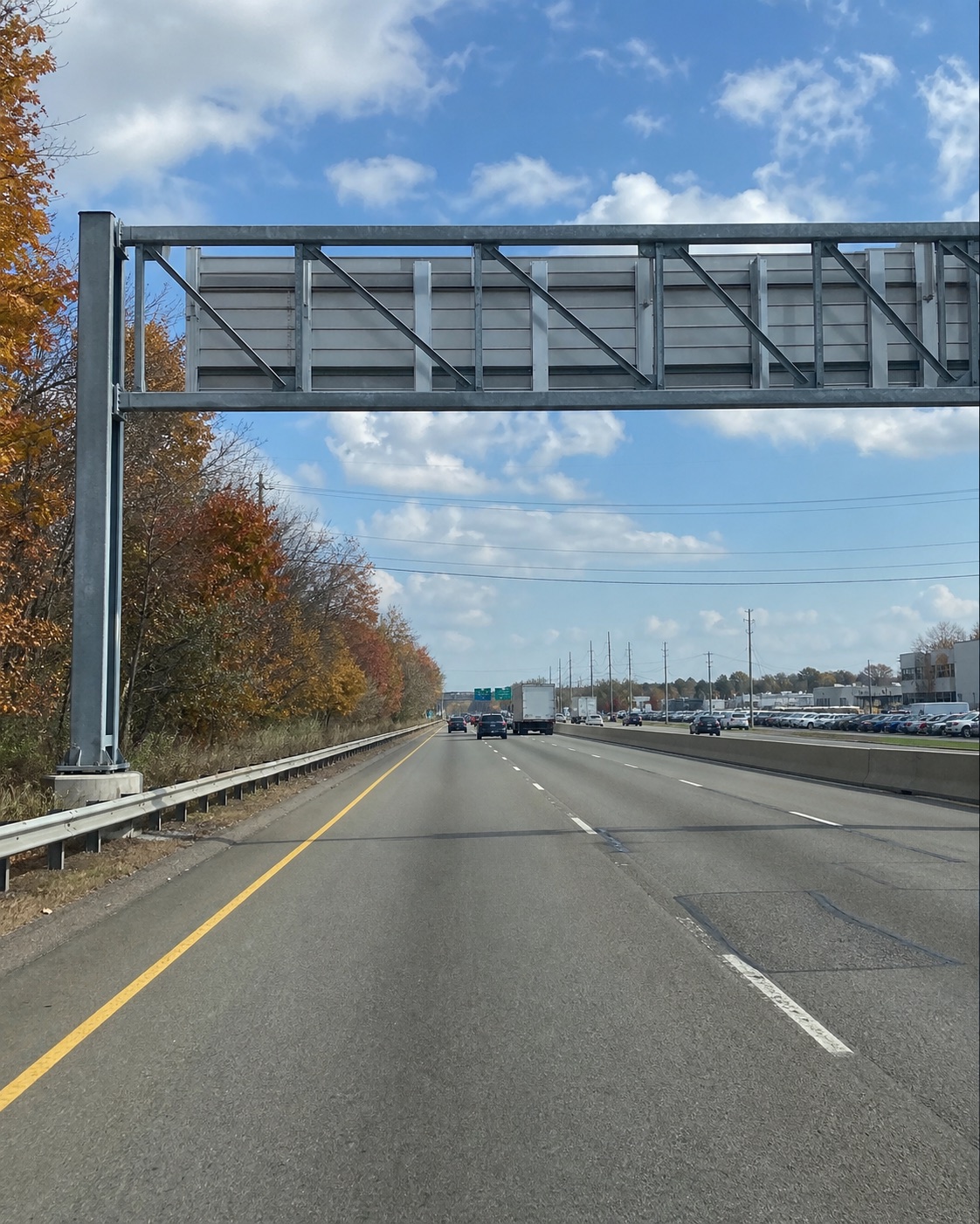 Illustration of a retail road corridor inspired by Route 17 in Paramus